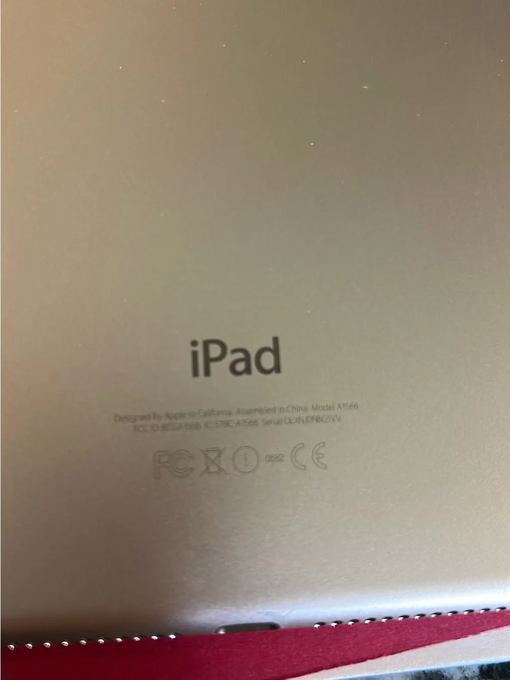 Apple iPad with White Bezel and Gold Trim